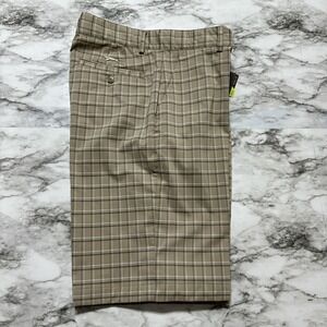 Slazenger Chinchilla Golf YOUTH Boys Shorts‎ L Multicolor Plaid Flat Front NWT